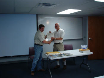 Outgoing president - Ron Putnam KC0IUK